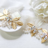 Three piece crystal bridal hair comb set -DAWN - Treasures by Agnes