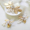 Three piece crystal bridal hair comb set -DAWN - Treasures by Agnes