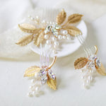 Three piece crystal bridal hair comb set -DAWN - Treasures by Agnes