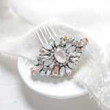Vintage inspired crystal Bridal hair comb - PIPER - Treasures by Agnes