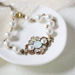 Vintage style Antique Gold crystal bridal bracelet - ASHLYN - Treasures by Agnes