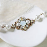 Vintage style Antique Gold crystal bridal bracelet - ASHLYN - Treasures by Agnes