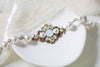 Vintage style Antique Gold crystal bridal bracelet - ASHLYN - Treasures by Agnes