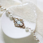 Vintage style Antique Gold crystal bridal bracelet - ASHLYN - Treasures by Agnes