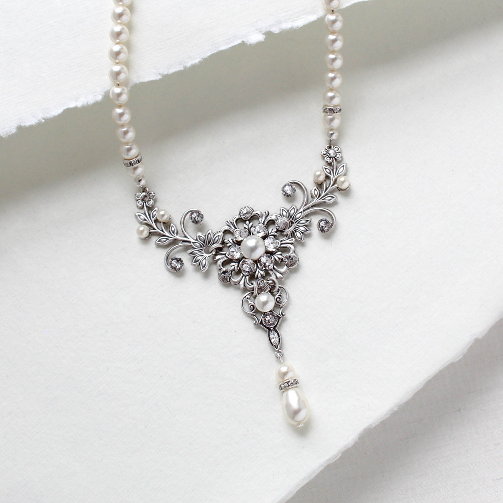 Vintage wedding necklace on sale