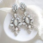 Vintage style Chandelier Wedding earrings with Austrian crystals - PENELOPE - Treasures by Agnes