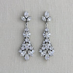 Vintage style crystal Bridal earrings - ARIA - Treasures by Agnes