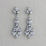 Vintage style crystal Bridal earrings - ARIA - Treasures by Agnes