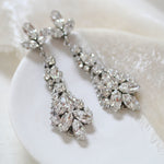 Vintage style crystal Bridal earrings - ARIA - Treasures by Agnes