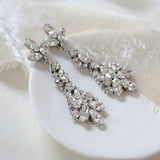 Vintage style crystal Bridal earrings - ARIA - Treasures by Agnes