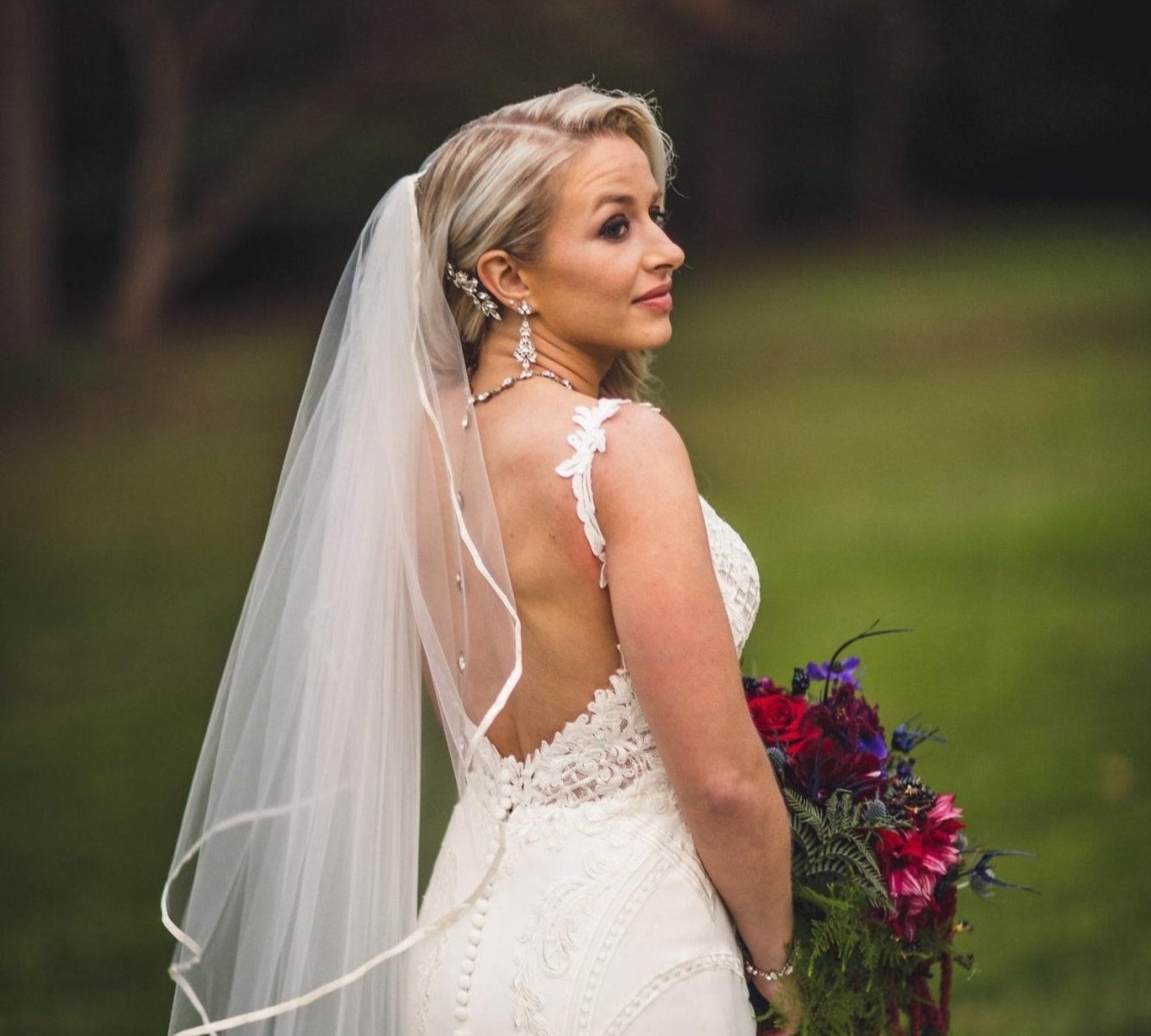Vintage style crystal Bridal earrings - ARIA - Treasures by Agnes