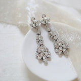 Vintage style crystal Bridal earrings - ARIA - Treasures by Agnes