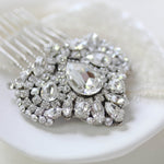 Vintage style Crystal Bridal hair comb - TATIANA - Treasures by Agnes