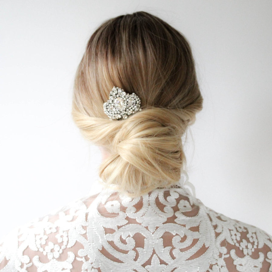 Vintage style Crystal Bridal hair comb - TATIANA - Treasures by Agnes