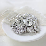 Vintage style Crystal Bridal hair comb - TATIANA - Treasures by Agnes