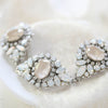 Vintage style Ivory cream and white opal crystal Bridal bracelet - MONIQUE - Treasures by Agnes