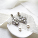 Vintage style Wedding earrings with Austrian crystals - ASHLYN - Treasures by Agnes