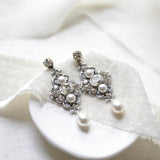 Vintage style Wedding earrings with Austrian crystals - ASHLYN - Treasures by Agnes