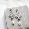 Vintage style Wedding earrings with Austrian crystals - ASHLYN - Treasures by Agnes