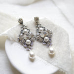 Vintage style Wedding earrings with Austrian crystals - ASHLYN - Treasures by Agnes