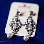 Vintage style Wedding earrings with Austrian crystals - ASHLYN - Treasures by Agnes