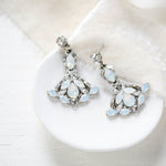 Vintage style white opal chandelier Bridal earrings - TATUM - Treasures by Agnes
