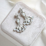 Vintage style white opal chandelier Bridal earrings - TATUM - Treasures by Agnes