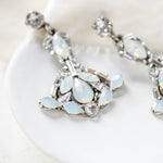 Vintage style white opal chandelier Bridal earrings - TATUM - Treasures by Agnes