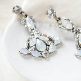 Vintage style white opal chandelier Bridal earrings - TATUM - Treasures by Agnes