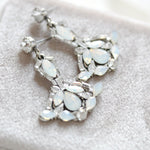 Vintage style white opal chandelier Bridal earrings - TATUM - Treasures by Agnes