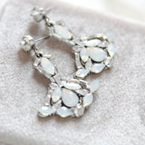 Vintage style white opal chandelier Bridal earrings - TATUM - Treasures by Agnes