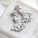 Vintage style white opal chandelier Bridal earrings - TATUM - Treasures by Agnes