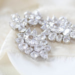 White gold Cubic Zirconia Bridal chandelier earrings - Treasures by Agnes