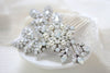 White opal bridal hair comb - PATRICIA - Treasures by Agnes