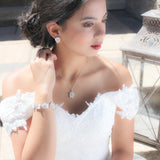 White opal Bridal stud earrings - BRIAR - Treasures by Agnes