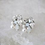 White opal Bridal stud earrings - BRIAR - Treasures by Agnes