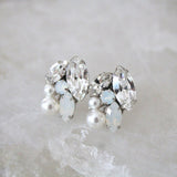White opal Bridal stud earrings - BRIAR - Treasures by Agnes