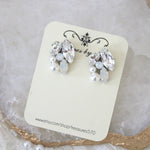 White opal Bridal stud earrings - BRIAR - Treasures by Agnes