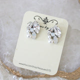 White opal Bridal stud earrings - BRIAR - Treasures by Agnes
