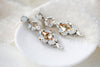 White opal Crystal Bridal earrings - ALEXIS - Treasures by Agnes