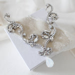White opal crystal Bridal statement necklace - CATALINA - Treasures by Agnes