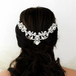 White opal Crystal Bridal tiara crown - CATALINA - Treasures by Agnes