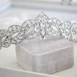 White opal crystal bridal tiara - MARLEY - Treasures by Agnes