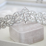 White opal crystal bridal tiara - MARLEY - Treasures by Agnes