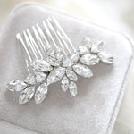 White opal crystal hair comb for bride - JILL - Treasures by Agnes