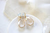 White opal crystal tear drop bridal earrings- BETHANY - Treasures by Agnes