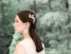 White opal crystal wedding hair piece- LAINA - Treasures by Agnes