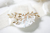 White opal leaf bridal hair comb- TAMARA - Treasures by Agnes