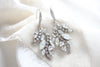 White opal silver earrings for brides - EMERY - Treasures by Agnes
