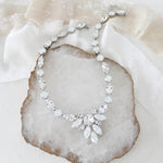 White opal statement bridal necklace - JOELLE - Treasures by Agnes